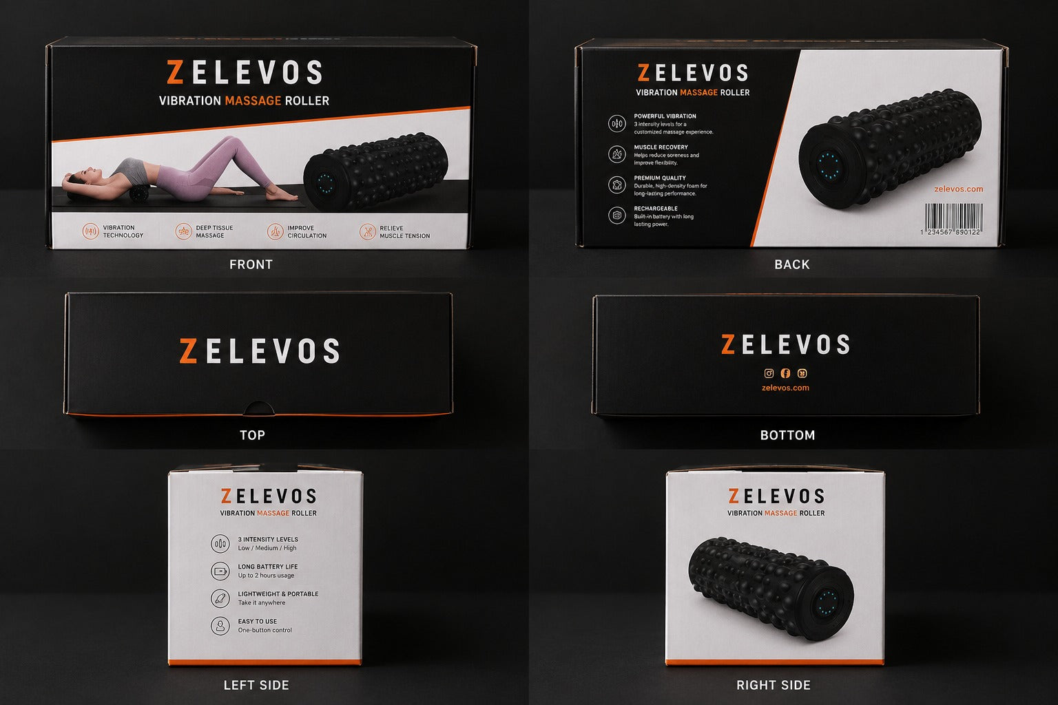 ZELEVOS USB Electric Deep Tissue Massage Roller ⚡💪