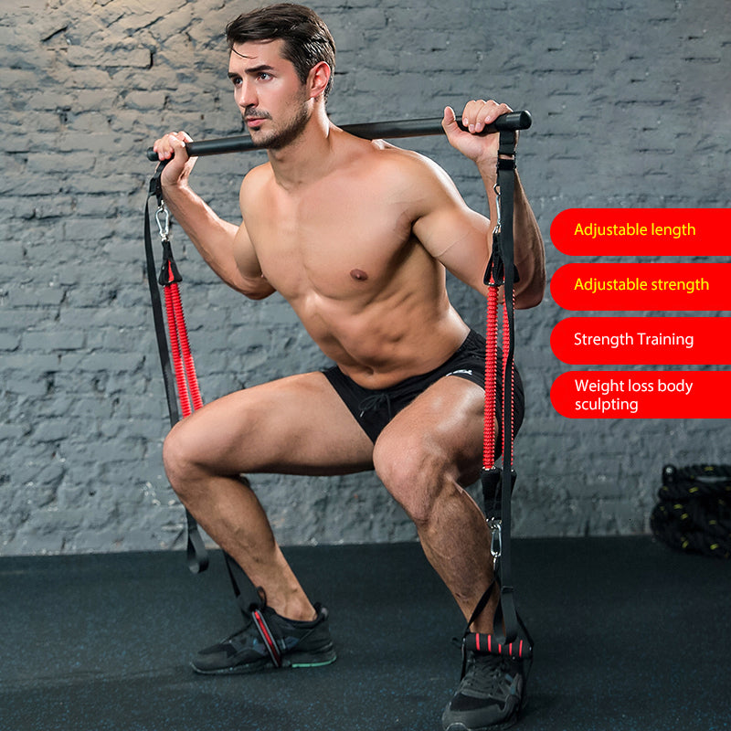 ZELEVOS Resistance Workout Training Bar Set 🏋️💥